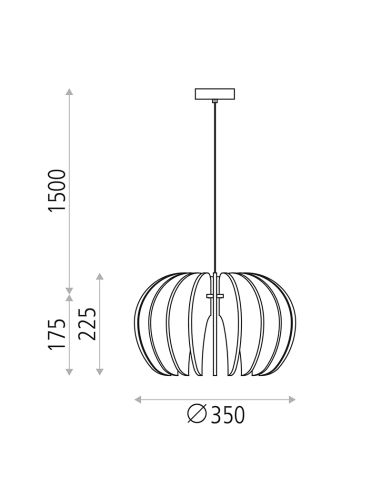 Candeeiro de tecto pequeno Rosa do Deserto I LeonLeds Iluminación