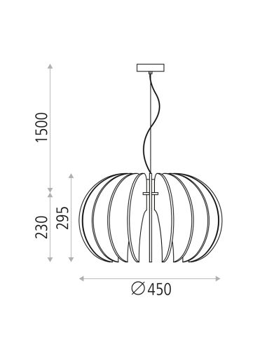 Suspension moyenne Desert Rose I LeonLeds Iluminación