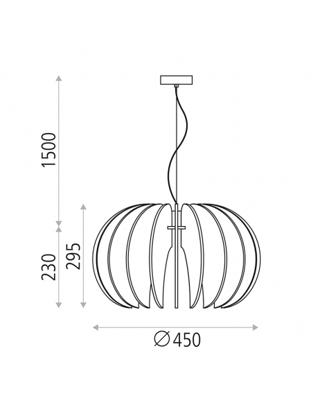 Suspensão média Desert Rose I LeonLeds Iluminación