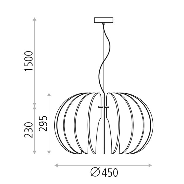 Lámpara colgante mediana Rosa del Desierto I LeonLeds Iluminación