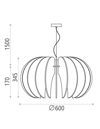 Grande suspension Desert Rose I LeonLeds Lighting