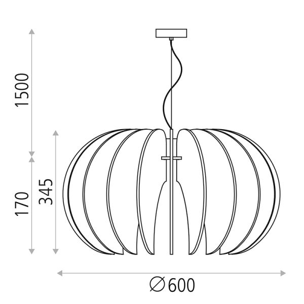 Grande suspension Desert Rose I LeonLeds Lighting