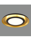 Luminária de teto LED Shiitake preto e dourado I LeonLeds Iluminación
