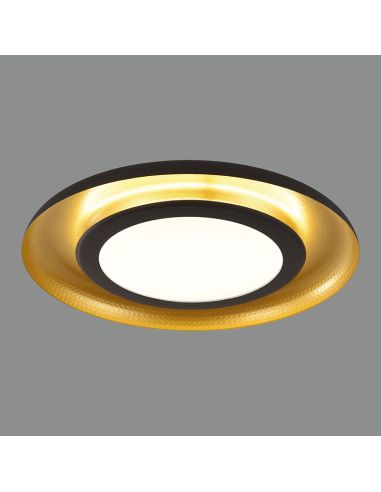 Plafón LED Shiitake negro y oro I LeonLeds Iluminación