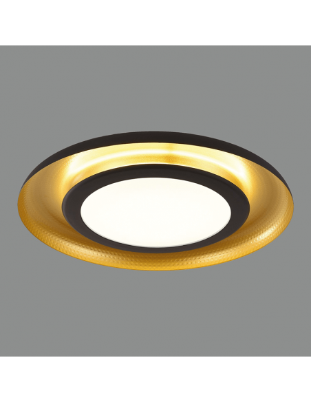 Plafón LED Shiitake negro y oro I LeonLeds Iluminación