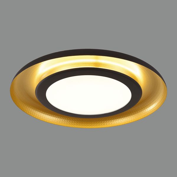 Plafón LED Shiitake negro y oro I LeonLeds Iluminación