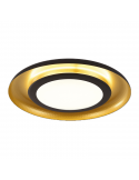 Luminária de teto LED Shiitake preto e dourado I LeonLeds Iluminación