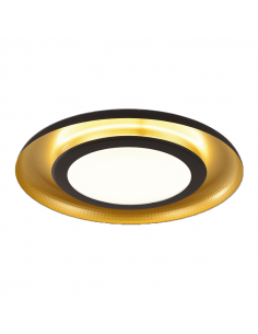 Luminária de teto LED Shiitake preto e dourado I LeonLeds Iluminación