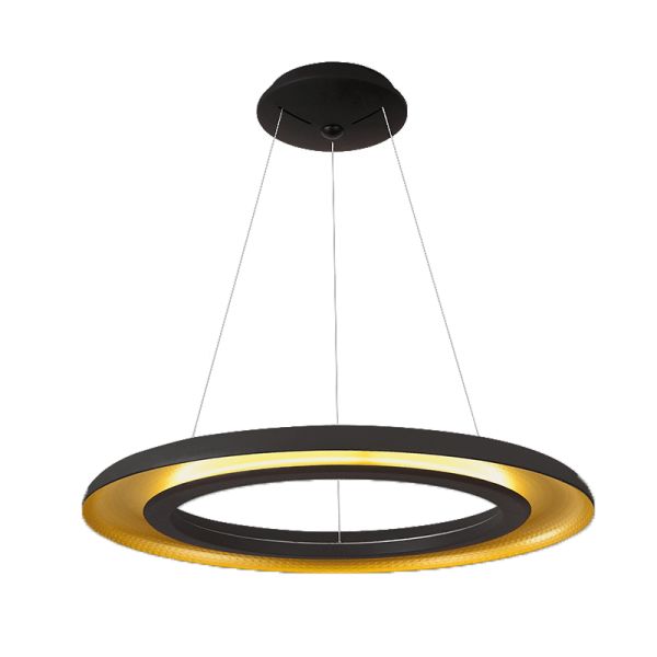 Candeeiro suspenso LED Shiitake preto ou dourado I LeonLeds Iluminación