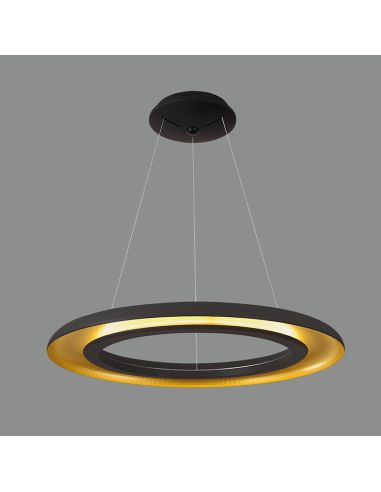 Candeeiro suspenso LED Shiitake preto ou dourado I LeonLeds Iluminación