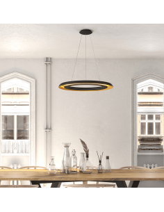 Lámpara colgante LED Shiitake negra o oro I LeonLeds Iluminación 2