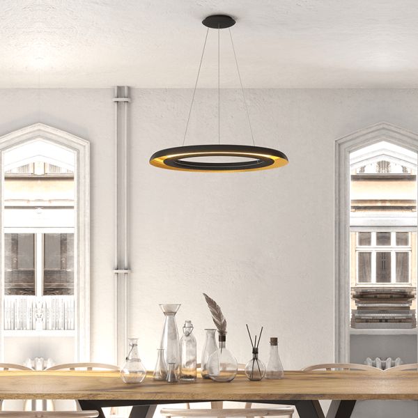 Lámpara colgante LED Shiitake negra o oro I LeonLeds Iluminación