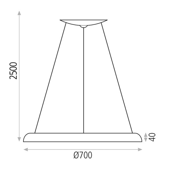 Candeeiro suspenso LED Shiitake preto ou dourado I LeonLeds Iluminación