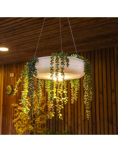 Suspension d'extérieur ronde Elba I León Leds Iluminación