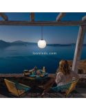 Lámpara portátil y recargable Norai RGB con cuerda gris ambiente