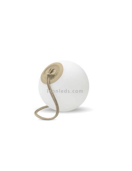 Lampe RVB Norai portable et rechargeable avec corde beige
