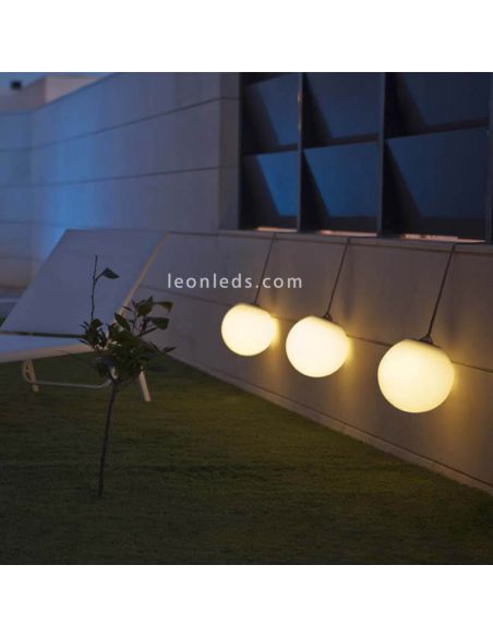 Lámpara portátil y recargable Norai RGB con cuerda beige ambiente