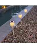 Lámpara LED solar y con batería recargable múltiple 5 en 1 Greta blanco ambiente