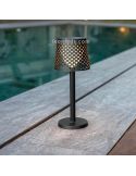 Lámpara LED solar y con batería recargable múltiple 5 en 1 Greta negra mesa