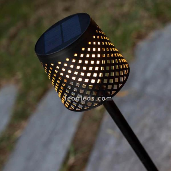 Lámpara LED solar y con batería recargable múltiple 5 en 1 Greta negra