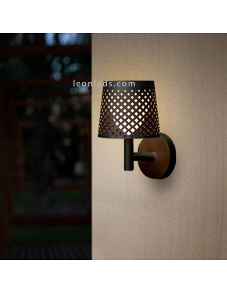 Greta Black 5 em 1 bateria múltipla recarregável e luz de parede LED solar