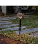 Lámpara LED solar y con batería recargable múltiple 5 en 1 Greta negra pica