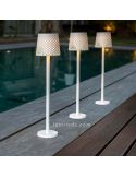 Lámpara LED solar y con batería recargable múltiple 5 en 1 Greta lámpara pie alta