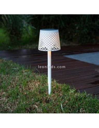 Lampe LED solaire et rechargeable 5 en 1 Greta Pica blanche