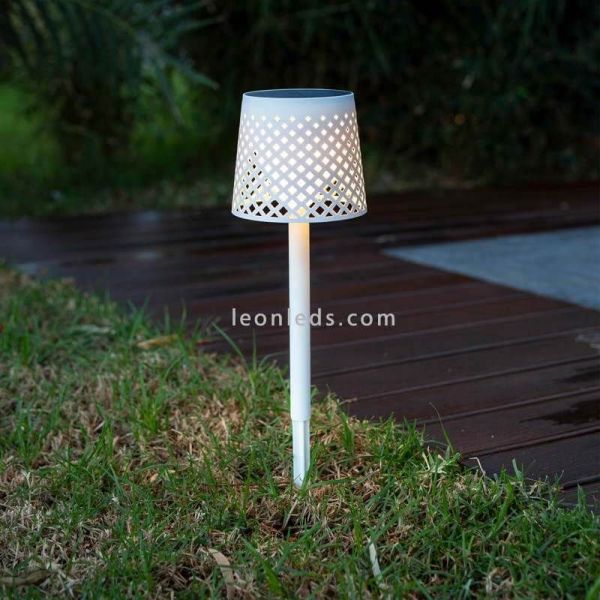 Lampe LED solaire et rechargeable 5 en 1 Greta Pica blanche