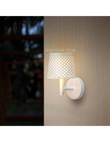 Lámpara LED solar y con batería recargable múltiple 5 en 1 Greta aplique blanco