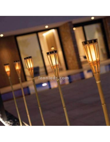 Antorcha solar LED Hiama 120 hecha a mano para jardín ambiente
