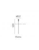 Antorcha solar LED Hiama 120 hecha a mano para jardín dimensiones