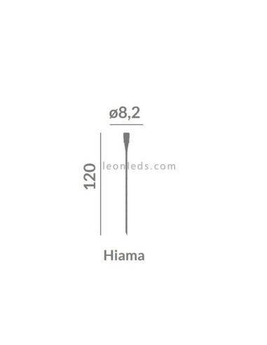 Antorcha solar LED Hiama 120 hecha a mano para jardín dimensiones