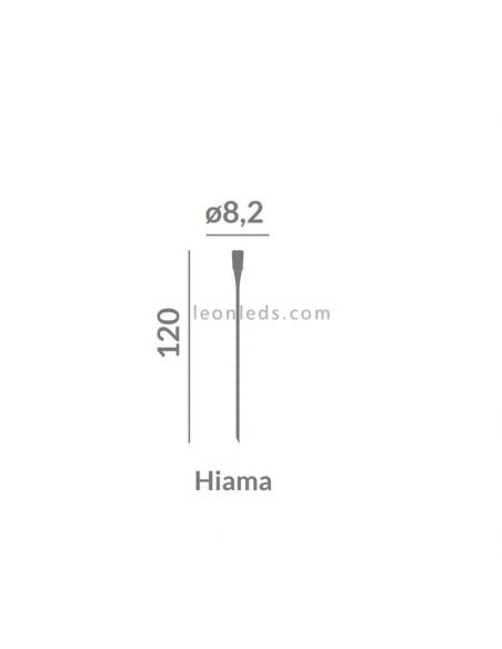 Antorcha solar LED Hiama 120 hecha a mano para jardín dimensiones