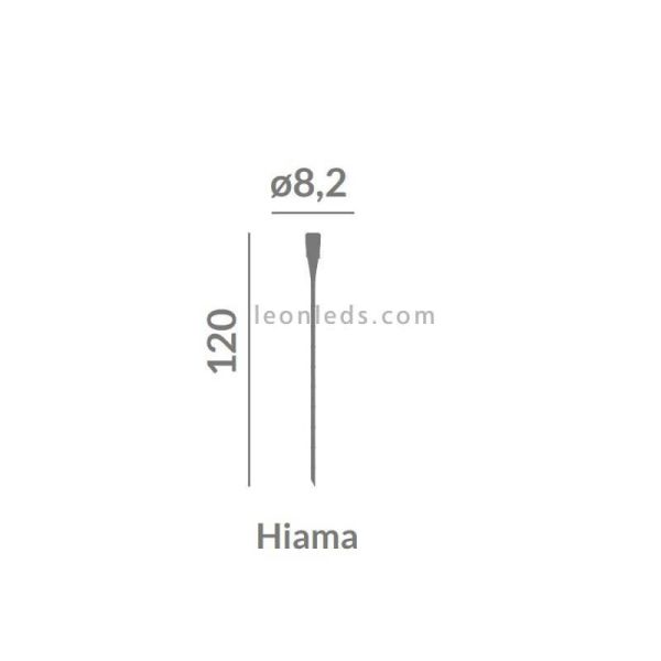 Antorcha solar LED Hiama 120 hecha a mano para jardín dimensiones