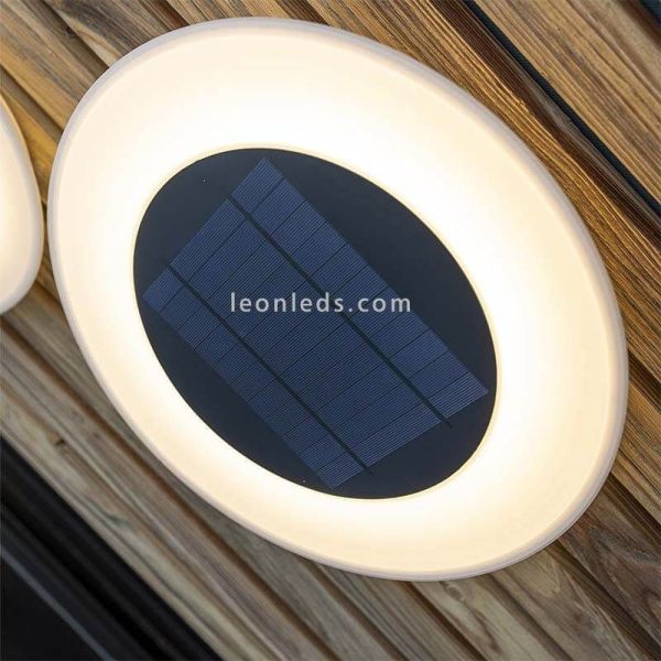 Aplique LED de pared solar circular Wally ambiente