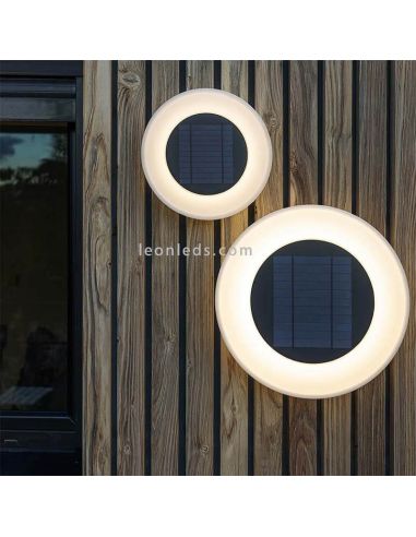 Aplique LED de pared solar circular Wally New Garden