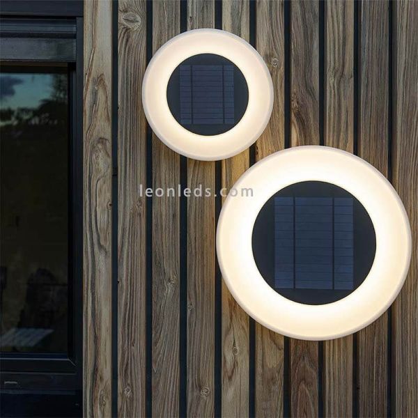 Aplique LED de pared solar circular Wally New Garden
