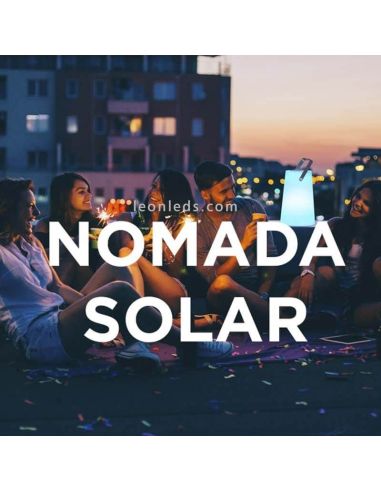 Lámpara de mesa LED portátil y solar RGB Nómada ambiente