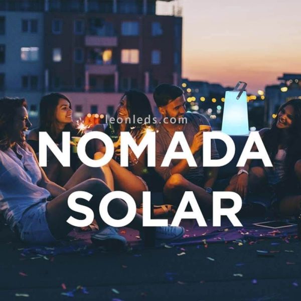 Lámpara de mesa LED portátil y solar RGB Nómada ambiente