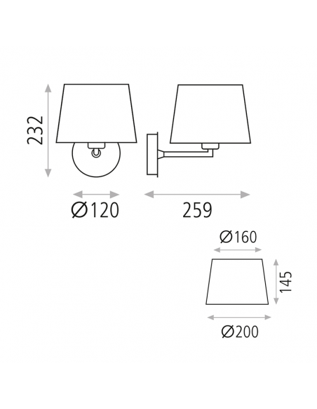 Aplique Stilo 1xE27 I LeónLeds Lighting