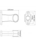 Abmessungen Gerade LED-Kontrollleuchte mit Anschluss 3 Superpoint Lights | LeonLeds