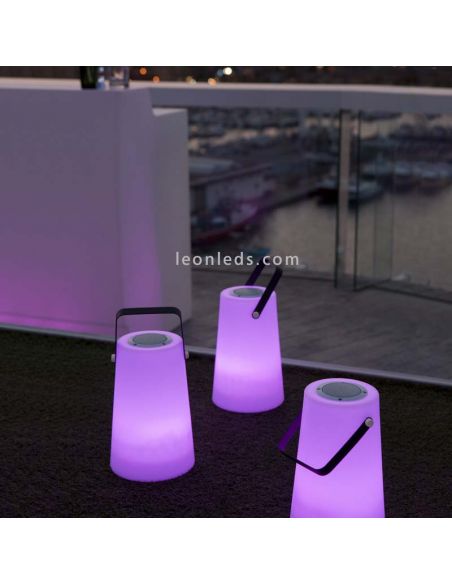 Lampe de table LED d'extérieur avec haut-parleur Nómada play exterior