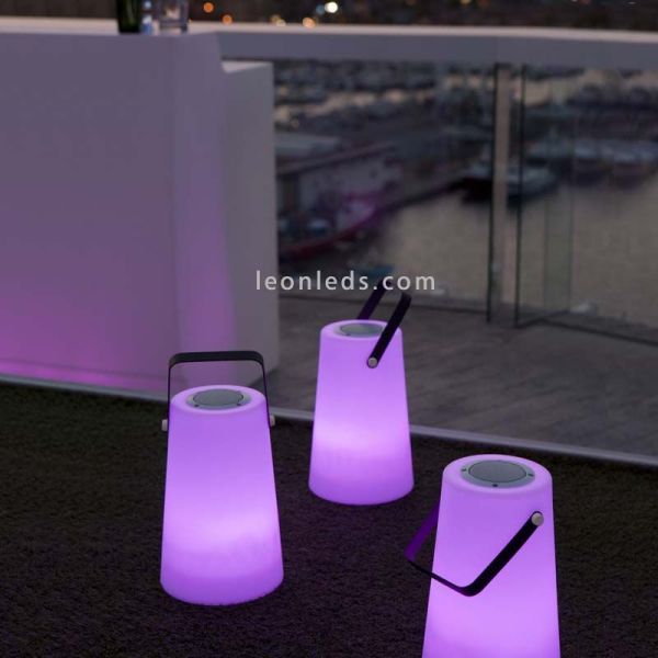 Lámpara de mesa LED exterior altavoz Nómada play exterior