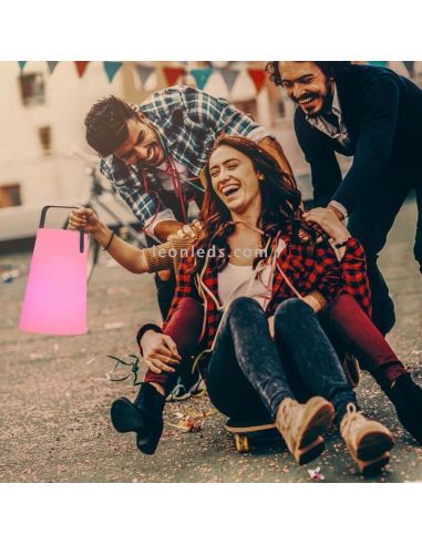 Lámpara de mesa LED exterior altavoz Nómada play portátil