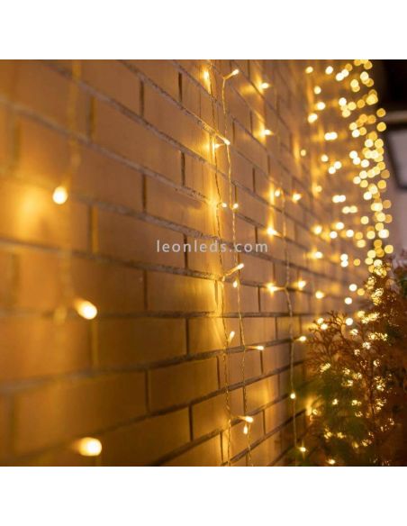 Rideau lumineux extérieur extra large Luceo 6x3 ambiant