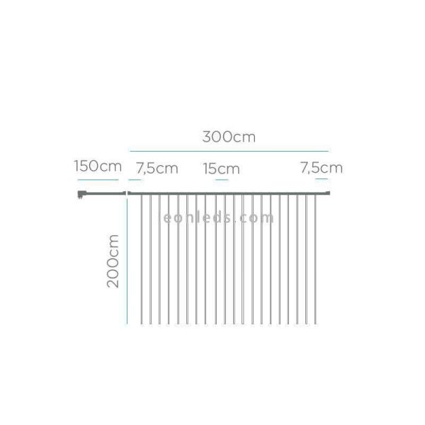 Cortina de luzes Luceo 3x2 para...