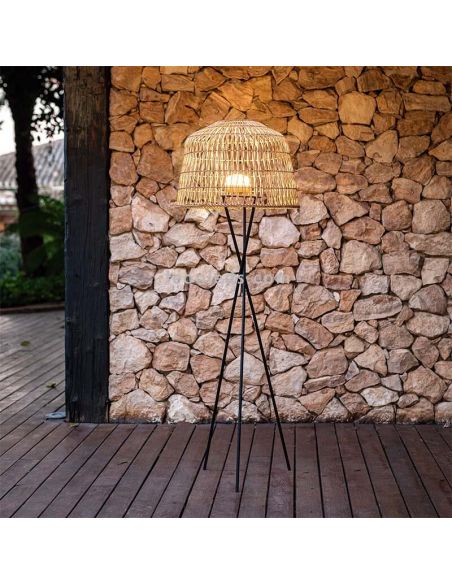 Lampadaire naturel Amalfi 145 sans câbles d'ambiance