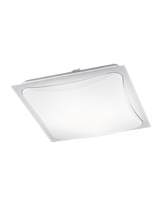 Plafón LED de techo cuadrado de color blanco y metal para instalar en superficie | LeonLeds Iluminación