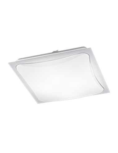 Plafón LED de techo cuadrado de color blanco y metal para instalar en superficie | LeonLeds Iluminación